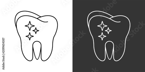 Photos Molar Black And White Multiple Style Icon Set Collection Pack Vector Illustratio