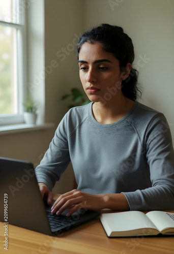 Young woman working remotel...