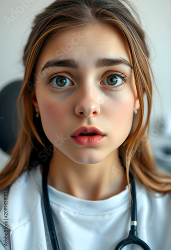 Young female doctor or medi...