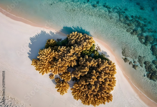 Aerial view of a tropical i...