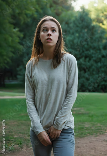 Young woman with a worried ...