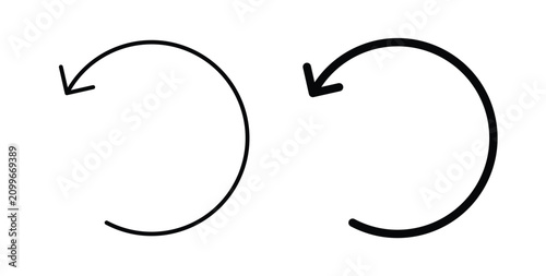 Konstfotografi Reset icon thin symbol group. EPS10