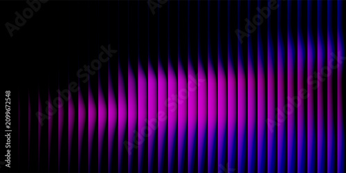 Futuristic abstract ripple glass gradient background featuring smooth blue and purple neon light waves on a dark surface. Perfect for digital designs, technology themes, wallpapers, creative backdrops