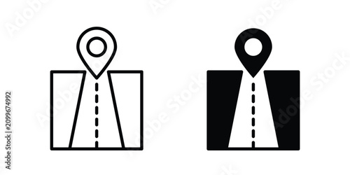 Foto Navigation road trip icon editable graphic bundle