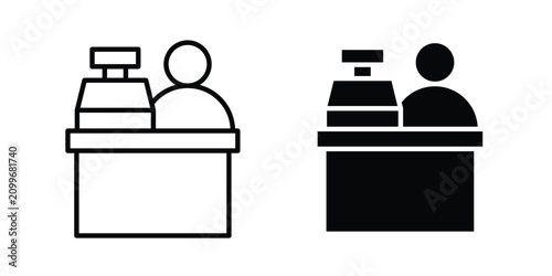 Foto Cashier icon editable graphics bundle