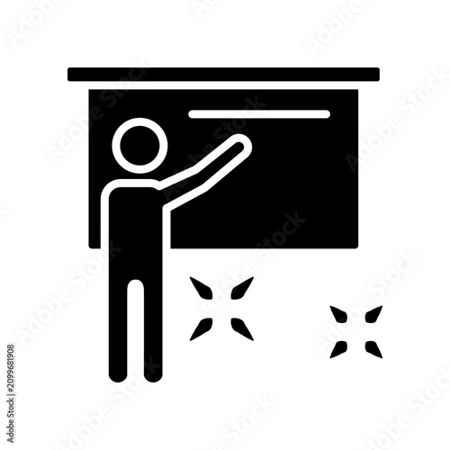 Teacher icon template design