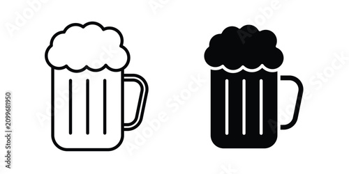 Tableau sur toile Beer icon editable graphics bundle