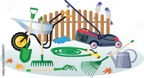 illustration of a painting tools