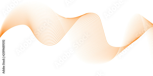 abstract elegant flowing smooth swoosh speed orange wave stream isolated. curve business flowing stripe frequency sound wave lines and twisted blend lines.	
