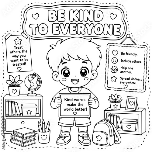 Classroom Rules Coloring Templates for DIY Crafts & Bulletin Board Decor | Printable School Behavior Posters Positive Classroom Expectations Character Education Respect Responsibility and Social Skill