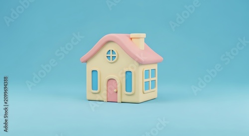toy house on a white background