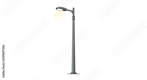 Photography modern street lamp icon vector illustration