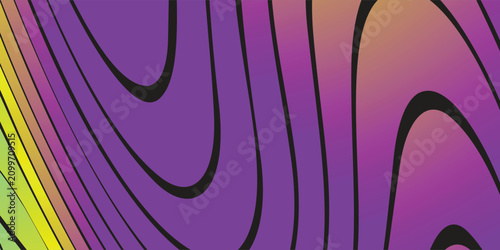 Fotografie Modern futuristic wallpaper displaying fluid dark holographic rainbow waves and shifting metallic holo swirls, vector design