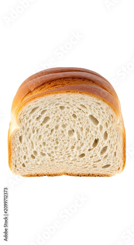 Sliced White Bread Loaf Isolated Transparent Background Realistic Photo