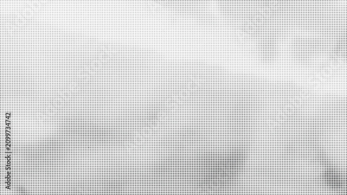 Black and white halftone dots pattern abstract background