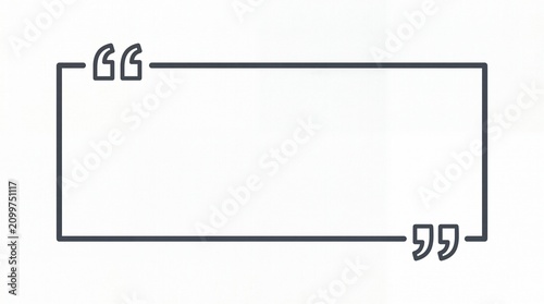 Simple rectangular quote box frame for text