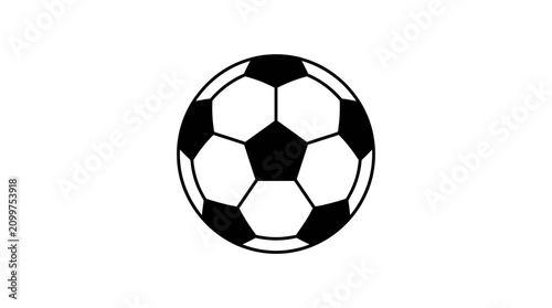 Photos Classic black and white soccer ball icon design.
