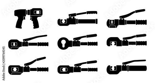 Bild auf Leinwand Hydraulic Crimping Tool Set, Electrical Connector Pliers, Industrial Hand Tools,