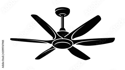 Tableau sur toile Ceiling fan with six blades installed.