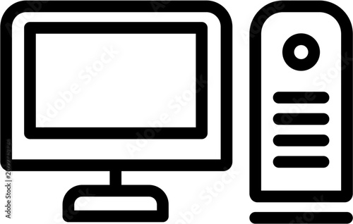 Computer icon outline