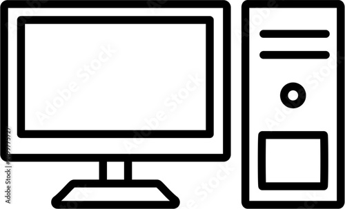 Computer icon outline