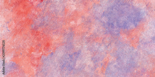 Abstract pink and purple watercolor texture background with hand painted brush strokes and artistic wash effects