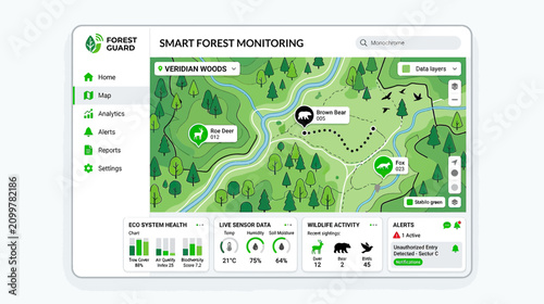 Digital Forest Monitoring System Interface