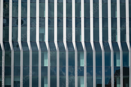 Modern Office Building Glass Facade Pattern