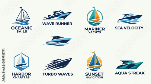 Photos Collection of sailing company logos.