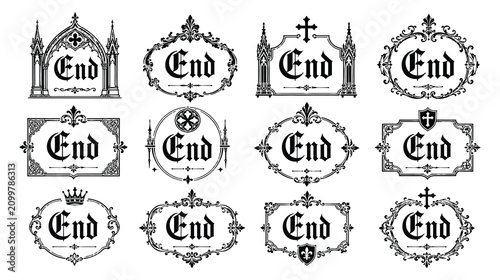 Cuadro en lienzo End calligraphic decorative frames
