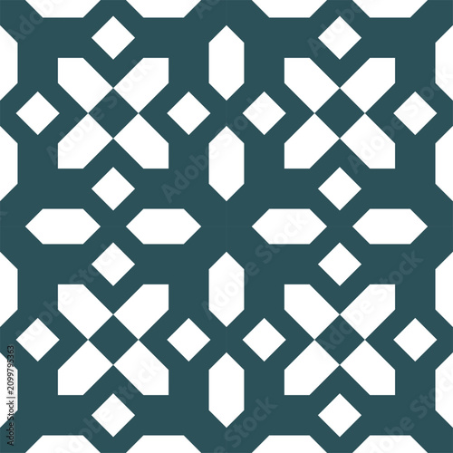 Octagon Diamond Lattice Tile, Moorish Zellige Medallion Motif Vector