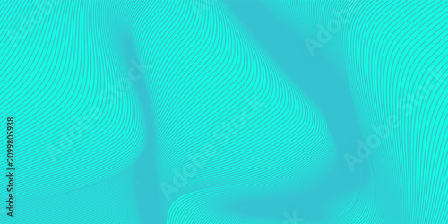 Tableau sur toile Elegant  blue green cyber nano information 3d