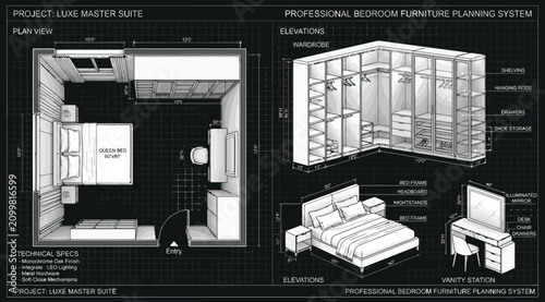 Canvastavla Professional bedroom furniture planning system blueprint for luxe master suite