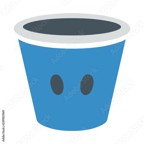 Blue trash can icon