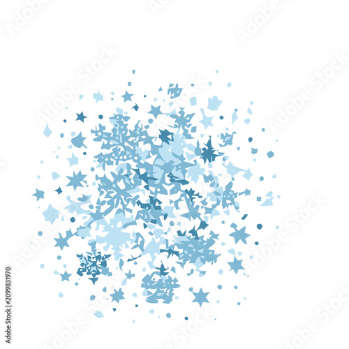 Blue Star Confetti Explosion