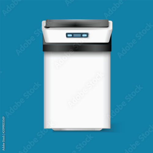 White Smart Motion Sensor Bin