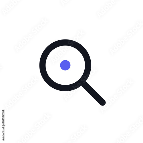 Data Query Search Icon - Technology Vector Illustration
