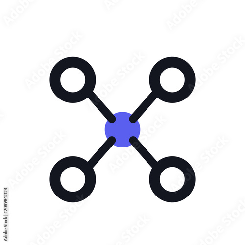 Neural Network Icon - AI Technology Vector Illustration