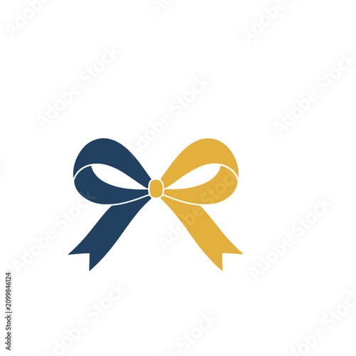 Blue and Yellow Bow
