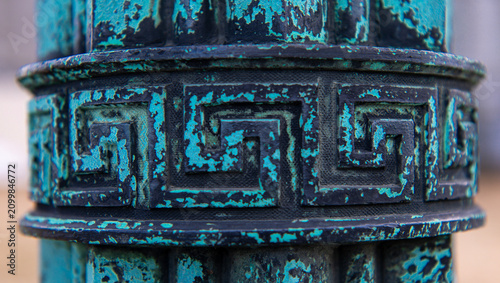 Fotografie Ornate vintage metalwork fills background