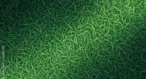 Dense Green Grass Texture Background for Nature and Environment Concepts Overhead View