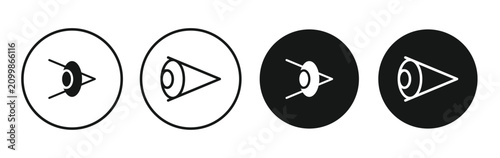 Bild auf Leinwand Eye side icon for apps projects
