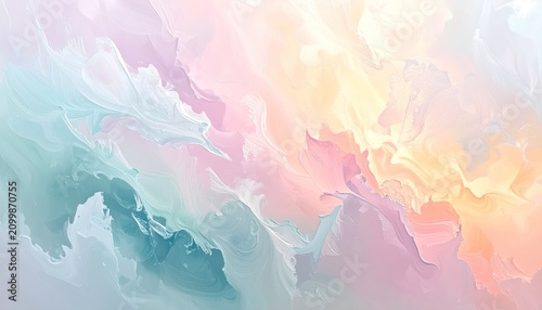 Pastel Dreamscape - A Symphony of Colors in Abstract Harmony.