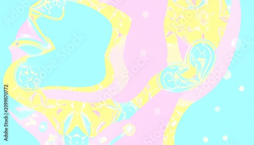 Pastel Dreamscape - Abstract Art with Soft Hues and Gentle Forms.