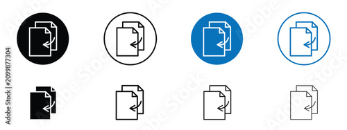 Cuadro en lienzo Duplicate icon solid symbols collection