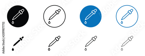 Eye dropper half icon solid symbols collection