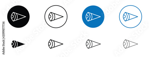 Photos Eye side icon solid symbols collection
