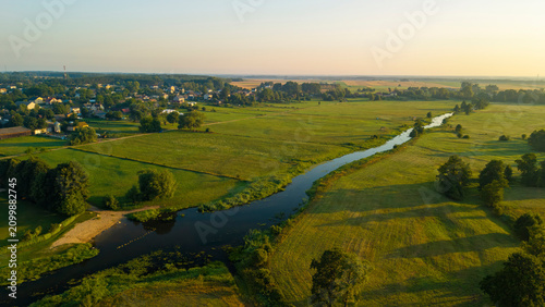 фотографія Medieval castle and Liwiec river in Liw, village in Wegrow County, Masovia region of Poland