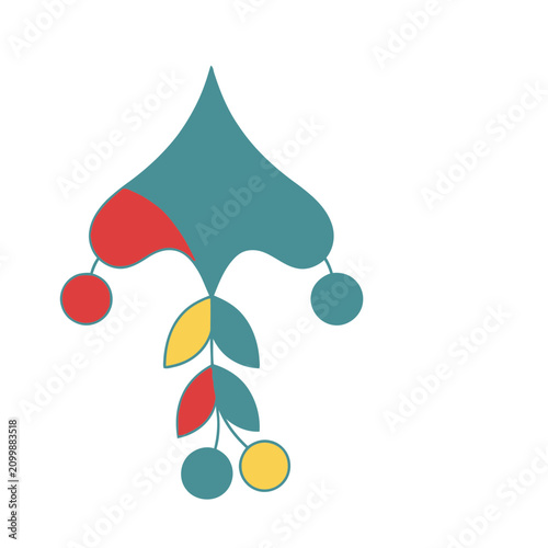 Abstract floral and fruit design