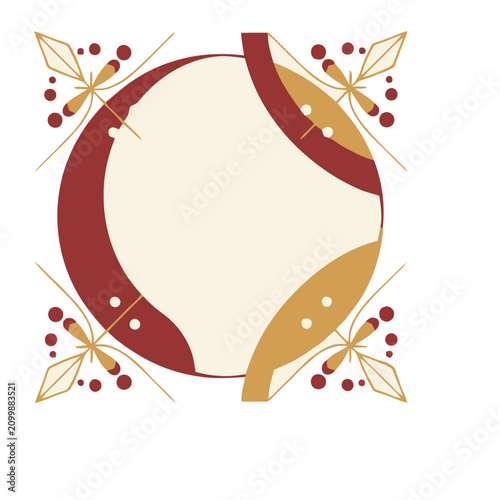 Abstract Decorative Element with Geometric Shapes
